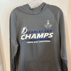Fanatics Tampa Bay Lightning Stanley Cup Champs  2021 NHL Hoodie Gray M